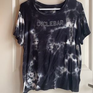 cyclebar tie-dye scoop neck tee